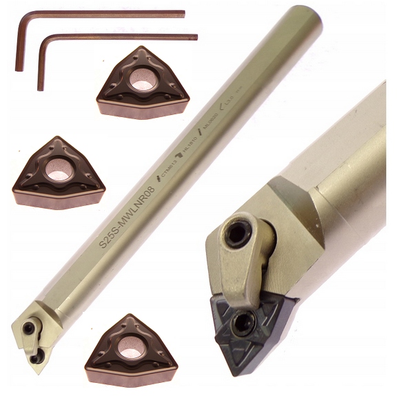 Nôž sústružnícky SH FI 25 S25S MWLNR 08 1 ks + 3× Vložka 1 ks SH WNMG 080408-SH SH1315
